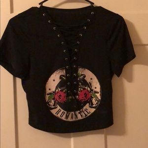 super cute black crop top